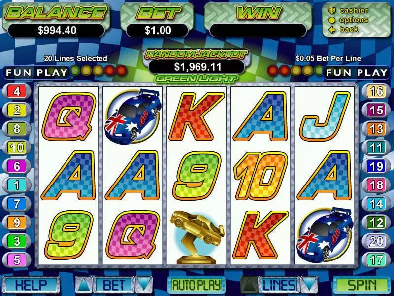 Green Light Fun Slot Game made by RTG with 5 Reel and 20 Line