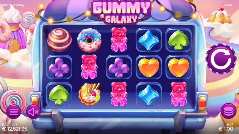 Gummy Galaxy Fun Slot Game made by Armadillo Studios with 5 Reel and 10 Line