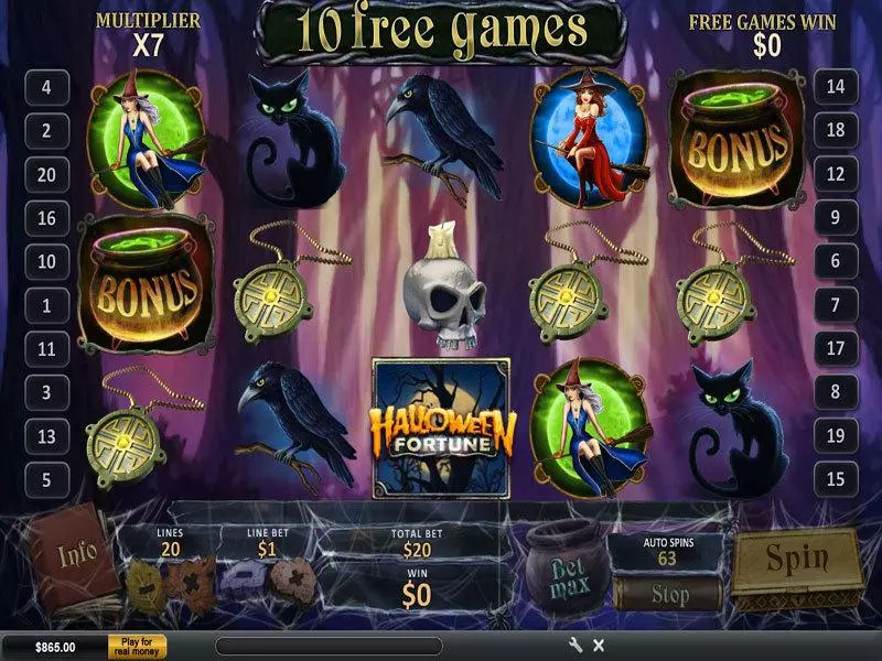 Halloween Fortune Fun Slot Game made by PlayTech with 5 Reel and 20 Line