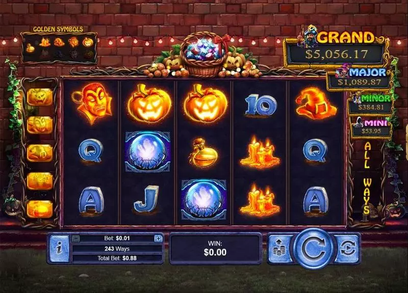 Halloween Treasures Fun Slot Game made by RTG with 5 Reel and 243 Line