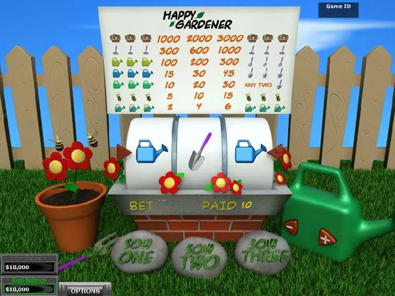 Happy Gardener Fun Slot Game made by DGS with 3 Reel and 1 Line