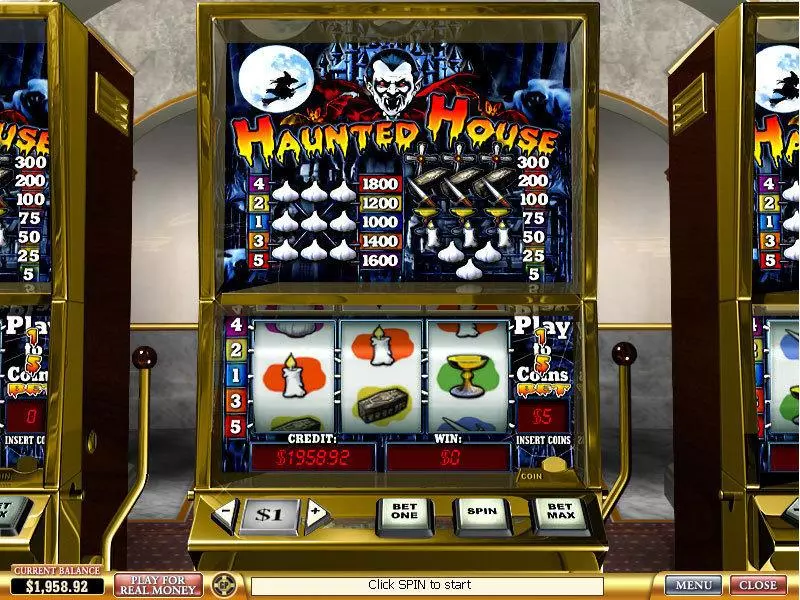 Haunted House Fun Slot Game made by PlayTech with 3 Reel and 5 Line
