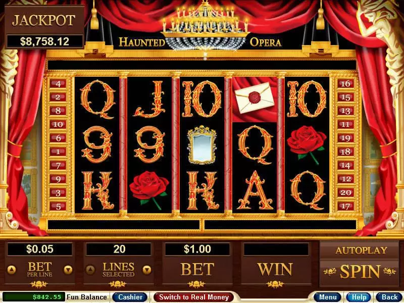 Haunted Opera Fun Slot Game made by RTG with 5 Reel and 20 Line