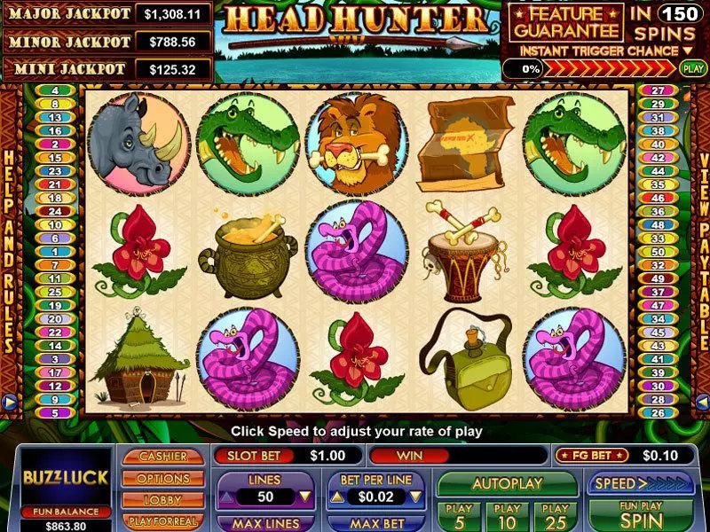 Head Hunter Fun Slot Game made by NuWorks with 5 Reel and 50 Line