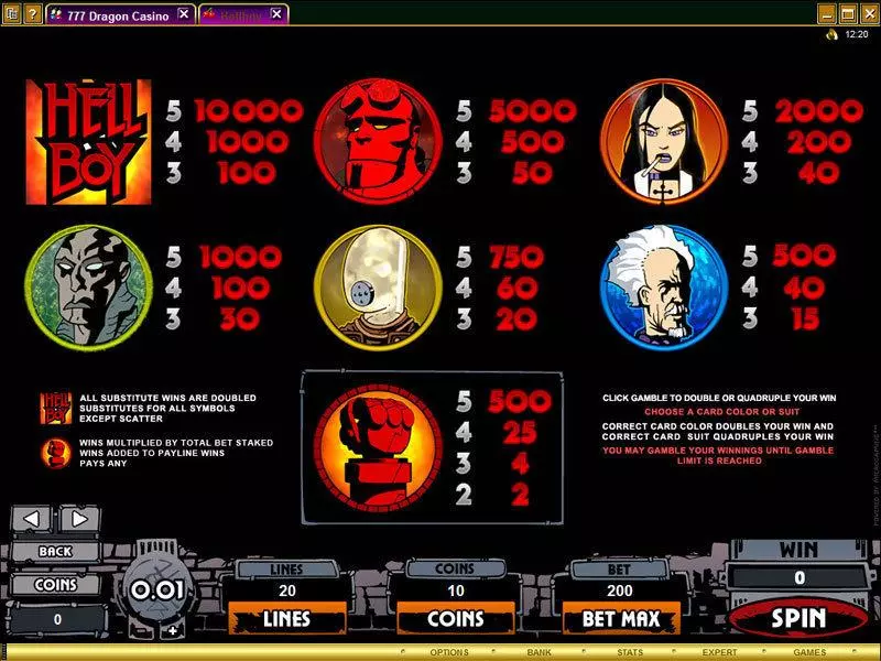 Hellboy Fun Slot Game made by Microgaming with 5 Reel and 20 Line