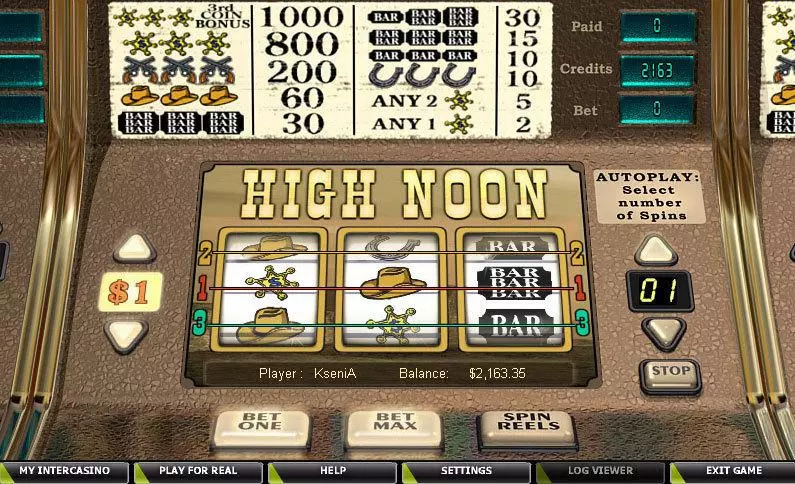 High Noon Fun Slot Game made by CryptoLogic with 3 Reel and 3 Line