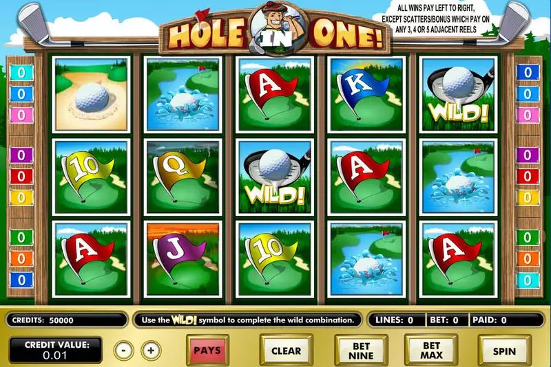 Hole In One! Fun Slot Game made by Amaya with 5 Reel and 9 Line