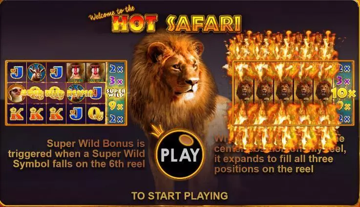 Hot Safari Fun Slot Game made by Topgame with 6 Reel and 25 Line