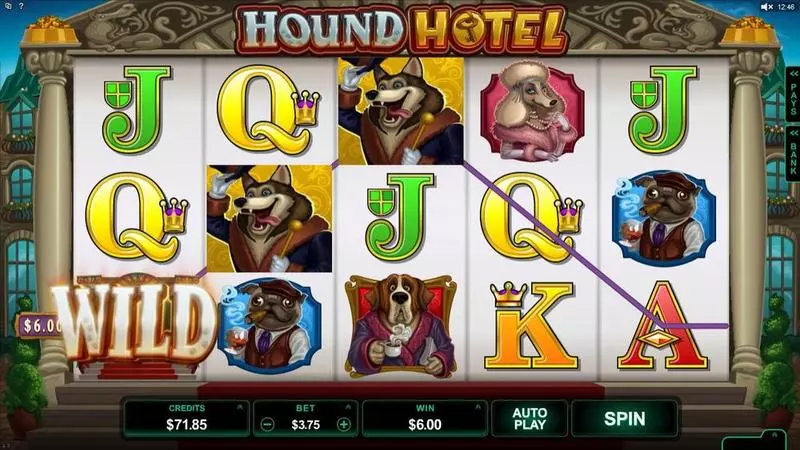 Hound Hotel Fun Slot Game made by Microgaming with 5 Reel and 25 Line