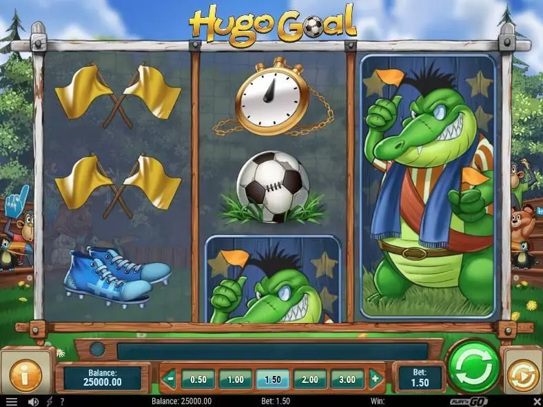 Hugo Goal Fun Slot Game made by Play'n GO with 3 Reel and 5 Line