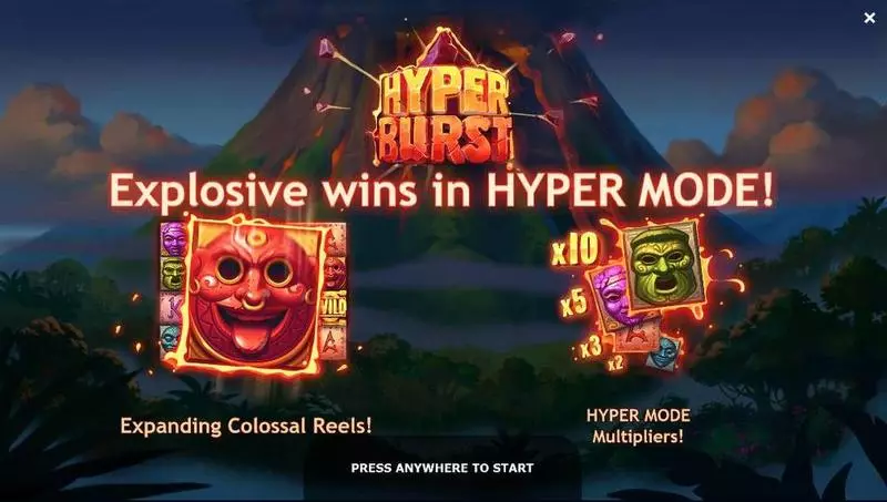Hyperburst Fun Slot Game made by Yggdrasil with 6 Reel and 25 Line