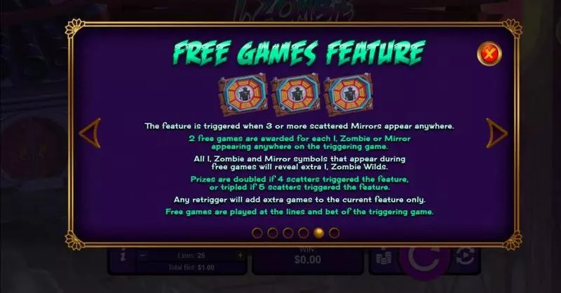 I, Zombie Fun Slot Game made by RTG with 5 Reel and 25 Line