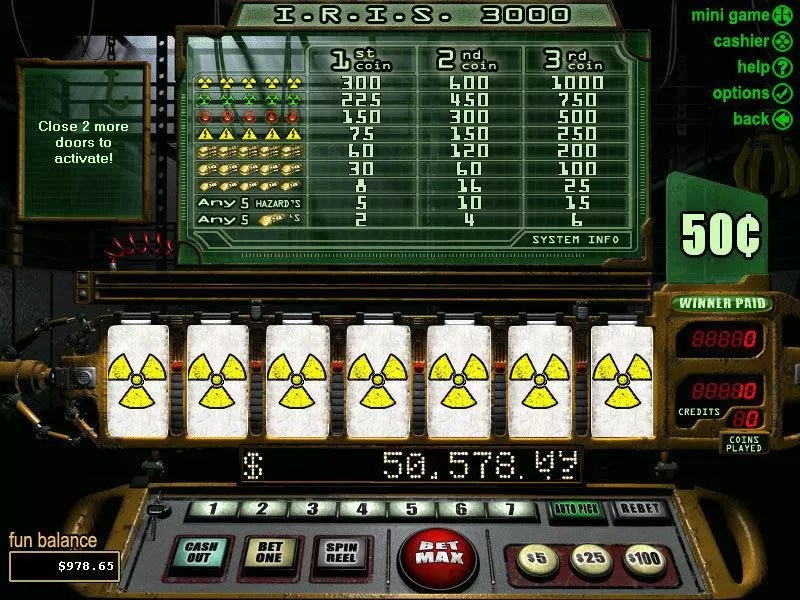 I.R.I.S 3000 Fun Slot Game made by RTG with 5 Reel and 1 Line