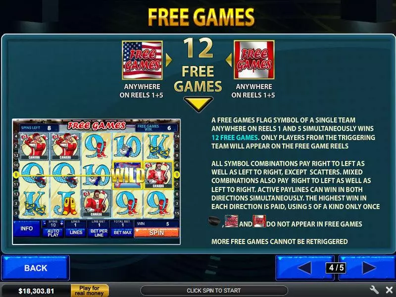 Ice Hockey Fun Slot Game made by PlayTech with 5 Reel and 15 Line