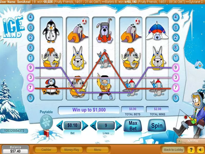 Ice Land Fun Slot Game made by NeoGames with 5 Reel and 9 Line
