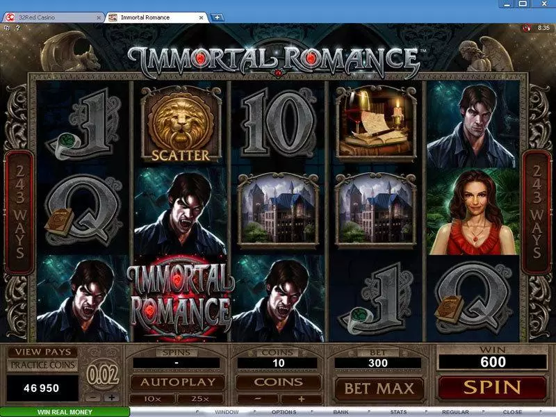 Immortal Romance Fun Slot Game made by Microgaming with 5 Reel and 243 Line