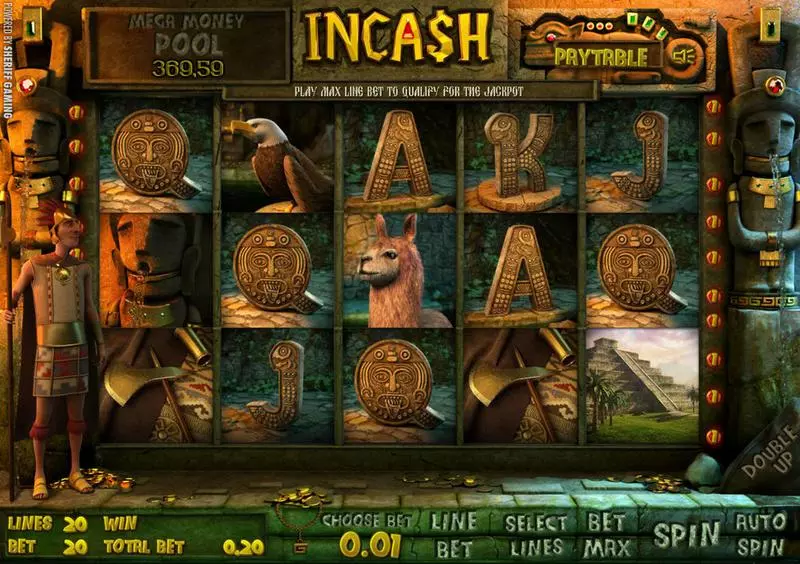 InCa$h Fun Slot Game made by Sheriff Gaming with 5 Reel and 20 Line
