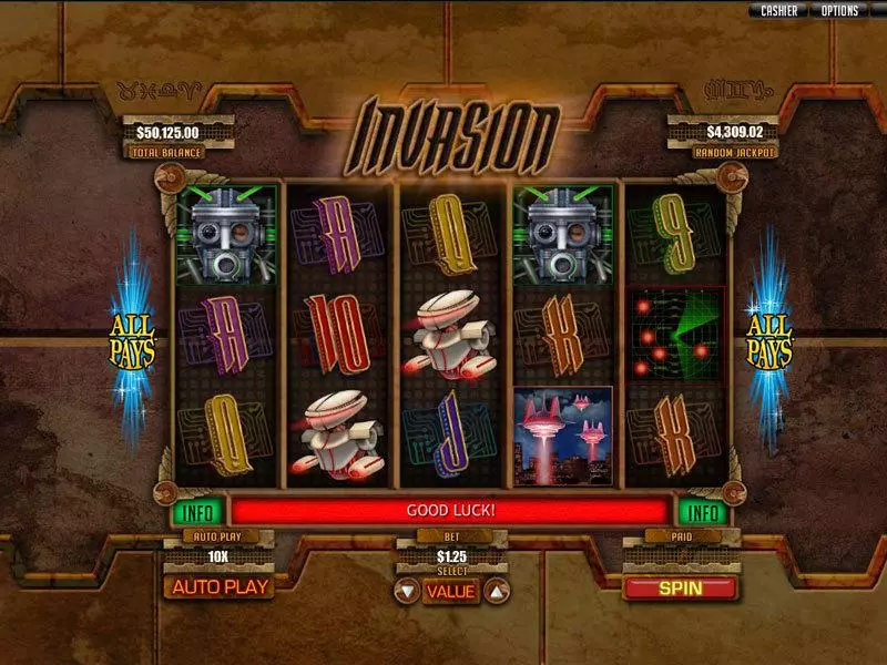 Invasion Fun Slot Game made by RTG with 5 Reel and 243 Line