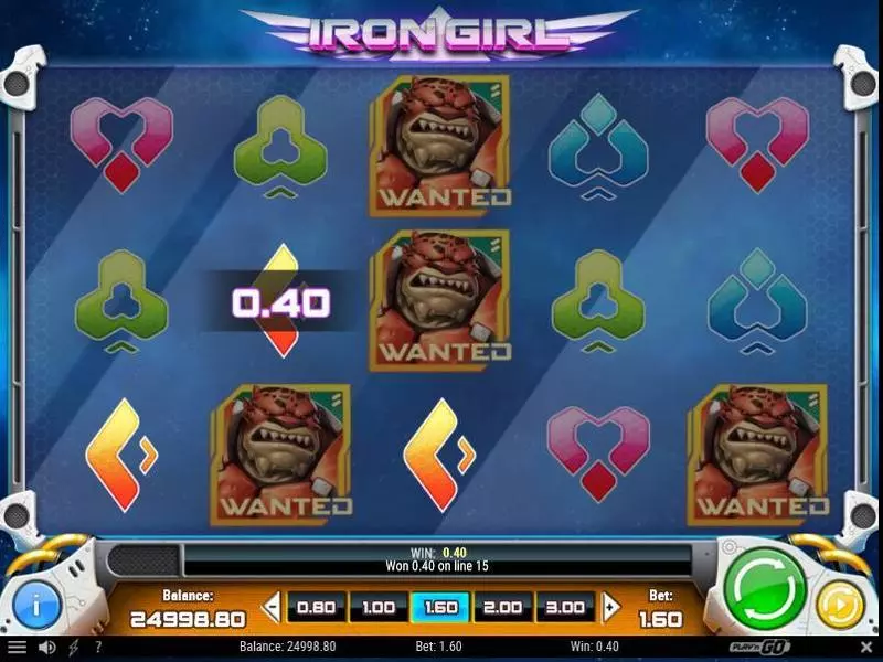 Iron Girl Fun Slot Game made by Play'n GO with 5 Reel and 20 Line