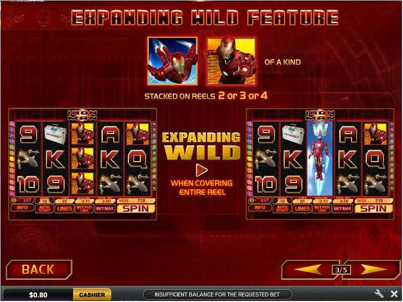 Iron Man Fun Slot Game made by PlayTech with 5 Reel and 25 Line