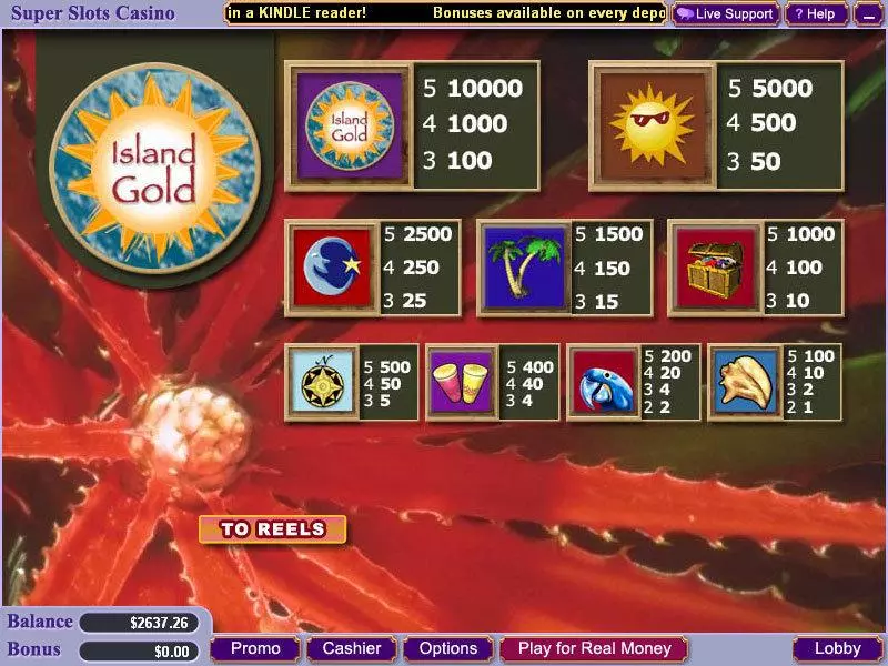 Island Gold Fun Slot Game made by Vegas Technology with 5 Reel and 5 Line