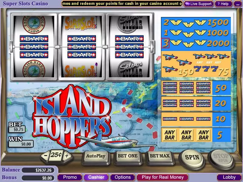 Island Hoppers Fun Slot Game made by WGS Technology with 3 Reel and 1 Line
