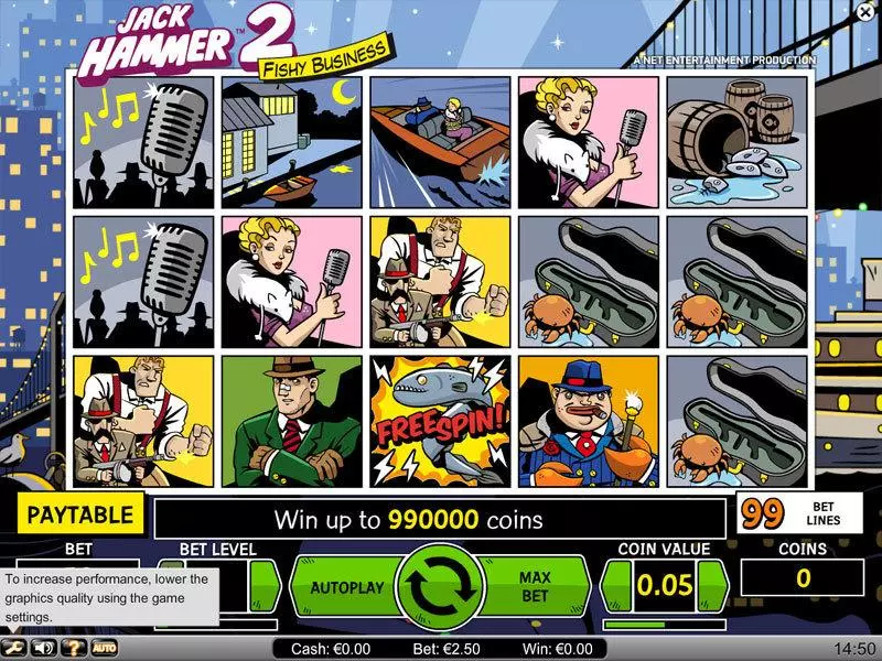 Jack Hammer 2 Fun Slot Game made by NetEnt with 5 Reel and 99 Line