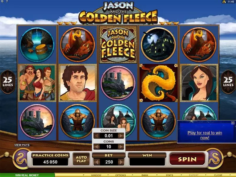 Jason and the Golden Fleece Fun Slot Game made by Microgaming with 5 Reel and 25 Line