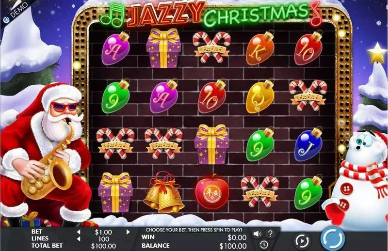 Jazzy Christmas Fun Slot Game made by Genesis with 5 Reel and 100 Line