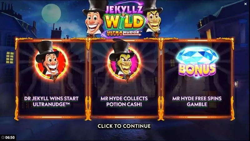 Jekyllz Wild UltraNudge Fun Slot Game made by Bang Bang Games with 5 Reel and 40 Line
