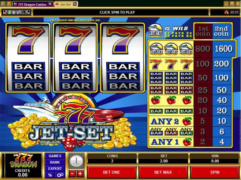 Jet-Set Fun Slot Game made by Microgaming with 3 Reel and 1 Line