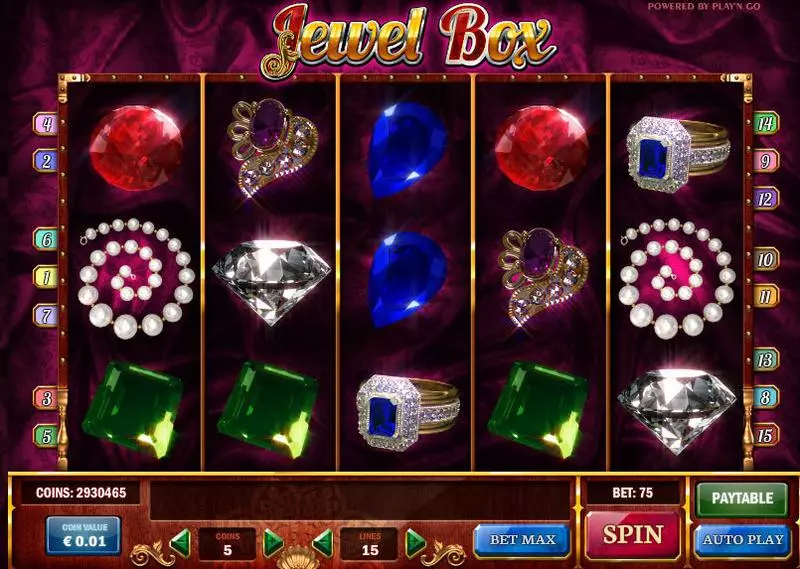 Jewel Box Fun Slot Game made by Play'n GO with 5 Reel and 15 Line