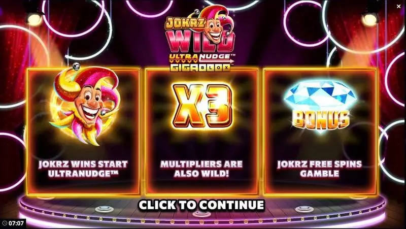 Jokrz Wild UltraNudge Fun Slot Game made by Bang Bang Games with 6 Reel and 40 Line