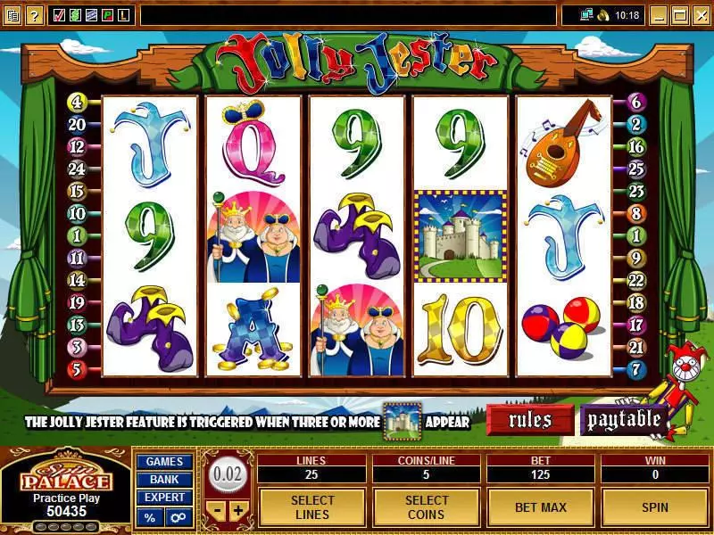 Jolly Jester Fun Slot Game made by Microgaming with 5 Reel and 25 Line