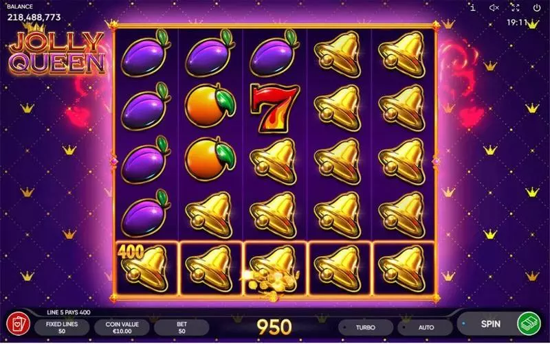 Jolly Queen Fun Slot Game made by Endorphina with 5 Reel and 50 Line