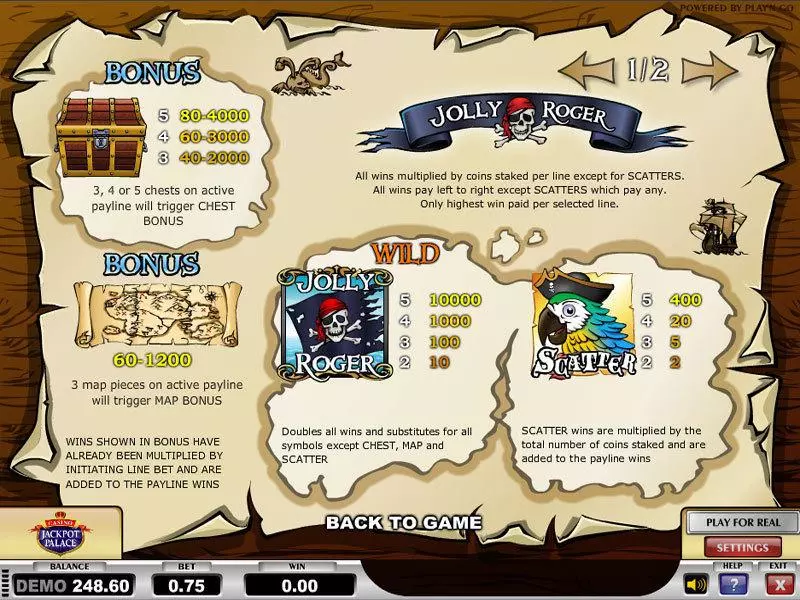 Jolly Roger Fun Slot Game made by Play'n GO with 5 Reel and 15 Line
