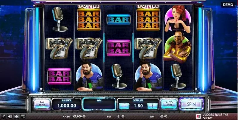 Judges rule the Show Fun Slot Game made by Red Rake Gaming with 5 Reel and 30 Line