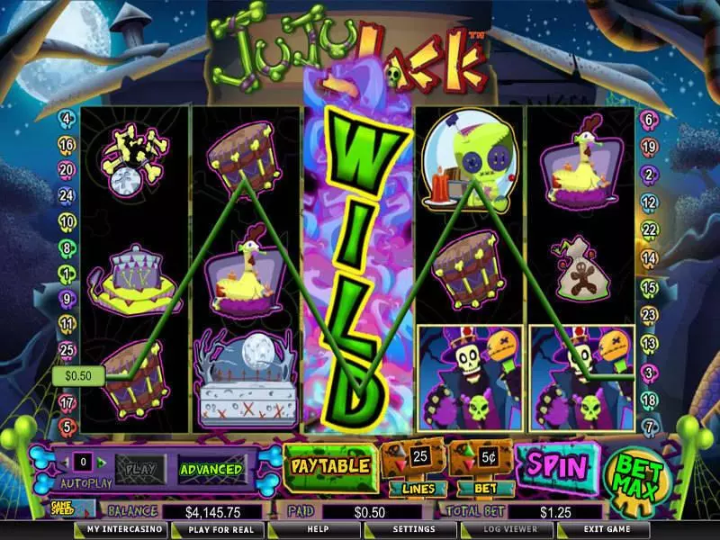 Juju Jack Fun Slot Game made by CryptoLogic with 5 Reel and 25 Line
