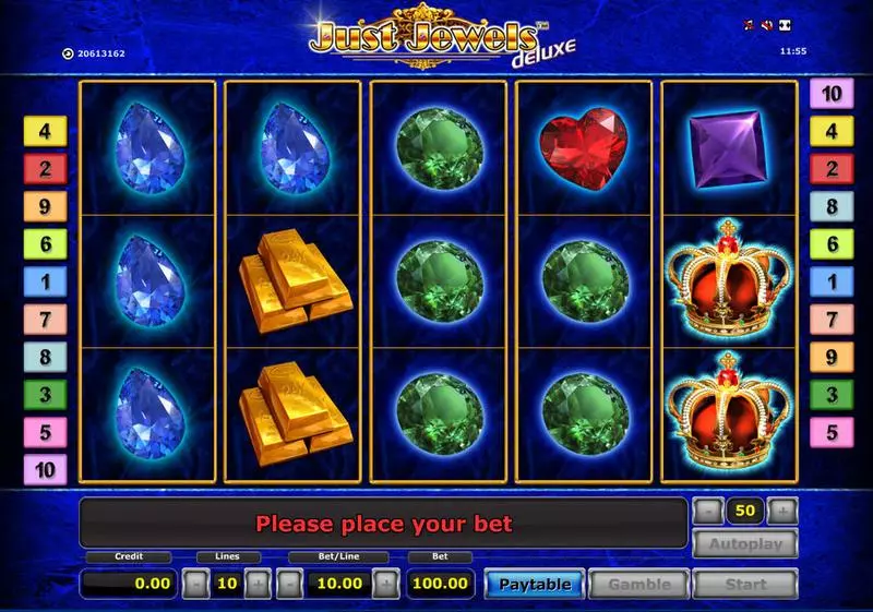 Just Jewels - Deluxe Fun Slot Game made by Novomatic with 5 Reel and 10 Line