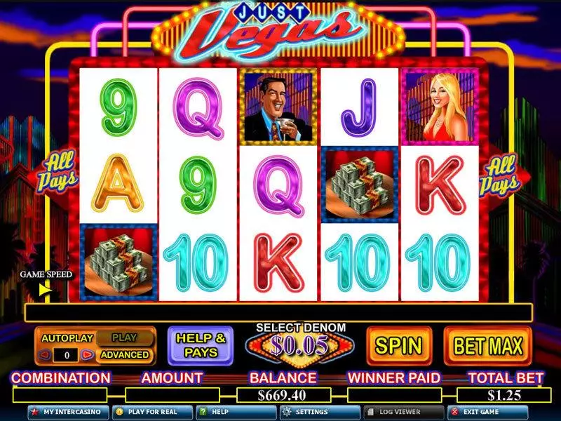 Just Vegas Fun Slot Game made by Genesis with 5 Reel and 243 Line