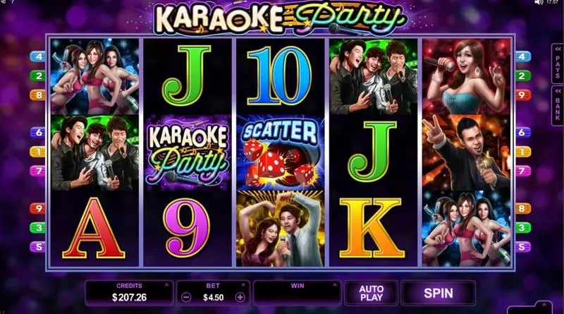 Karaoke Party Fun Slot Game made by Microgaming with 5 Reel and 9 Line