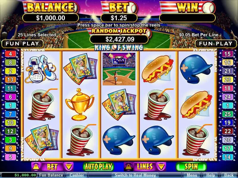 King of Swing Fun Slot Game made by RTG with 5 Reel and 25 Line