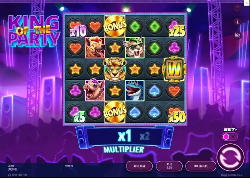 King of the Party Fun Slot Game made by Thunderkick with 6 Reel 