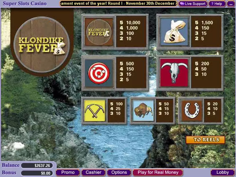 Klondike Fever Fun Slot Game made by Vegas Technology with 5 Reel and 5 Line