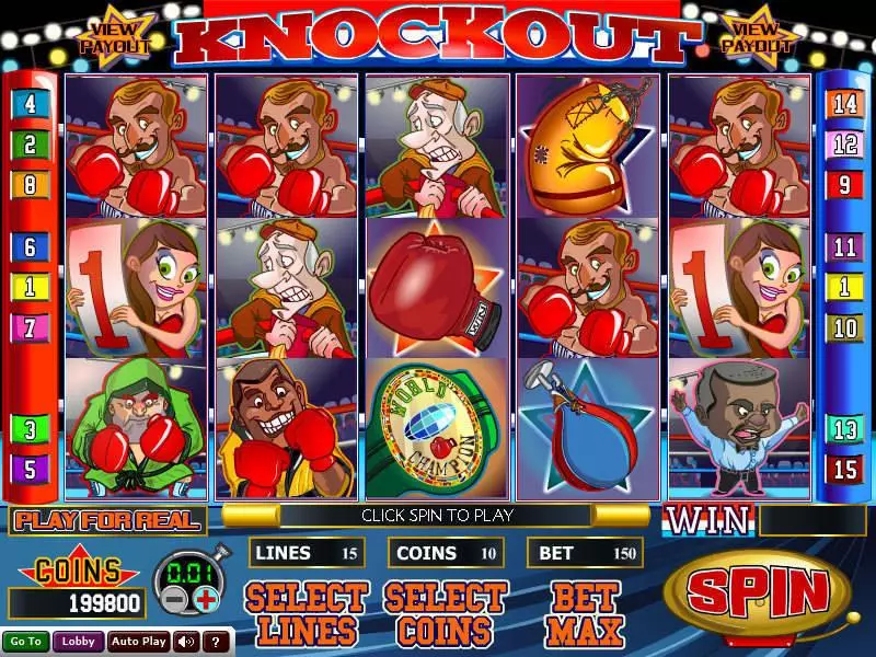 Knockout Fun Slot Game made by Wizard Gaming with 5 Reel and 15 Line