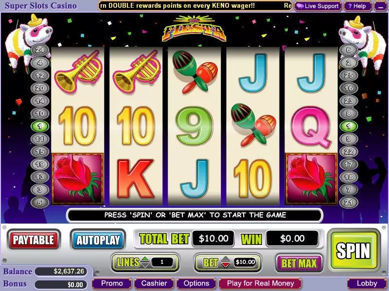 La Fiesta Fun Slot Game made by WGS Technology with 5 Reel and 25 Line