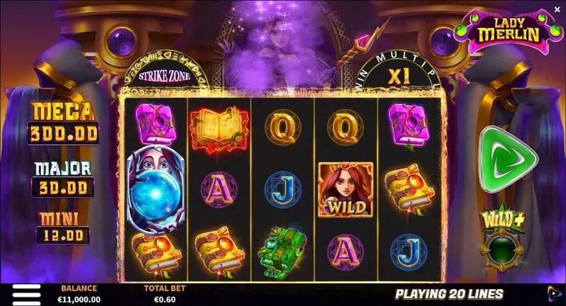 Lady Merlin Fun Slot Game made by ReelPlay with 5 Reel and 20 Line