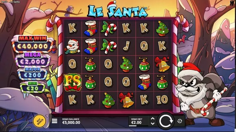Le Santa Fun Slot Game made by Hacksaw Gaming with 6 Reel 