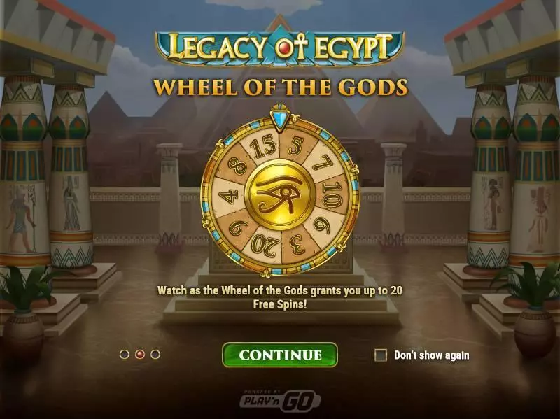 Legacy of Egypt Fun Slot Game made by Play'n GO with 5 Reel and 30 Line