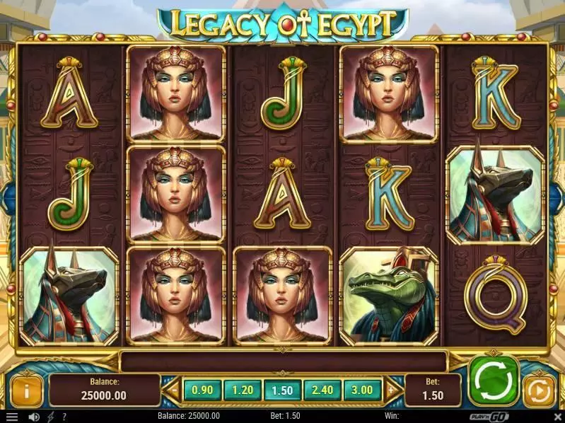 Legacy of Egypt Fun Slot Game made by Play'n GO with 5 Reel and 30 Line